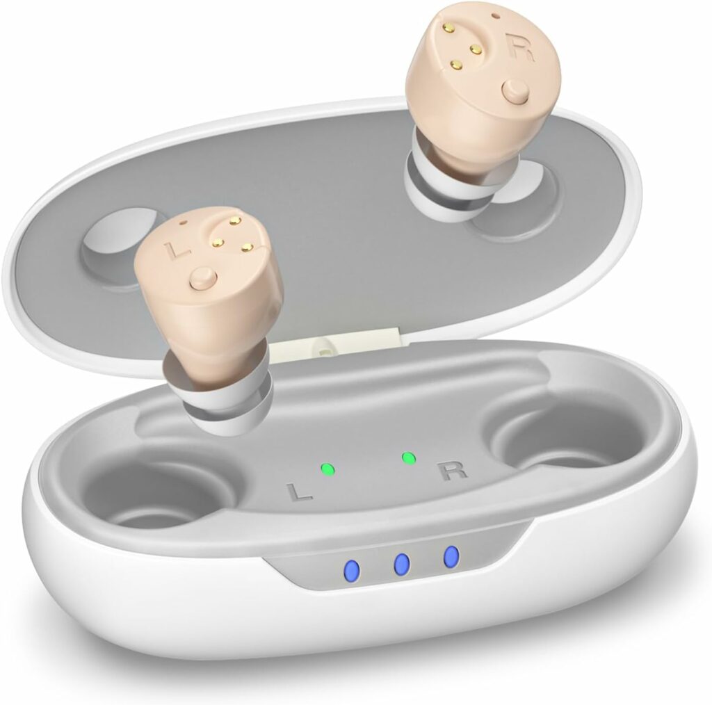 Aimsumy 2024 Upgraded Hearing Aids for Seniors: Rechargeable with Noise Cancelling